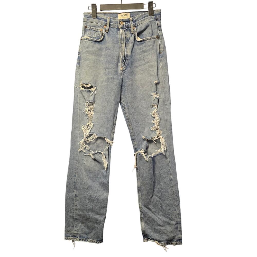 Agolde 90's mid rise loose distressed jeans size 23